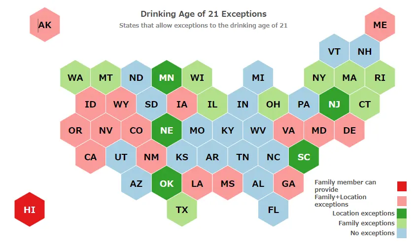 アメリカでお酒が飲める年齢は？